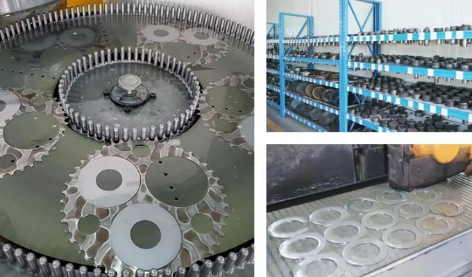 Coupe de bo&icirc;tes ondul&eacute;es au carbure, d&eacute;coupage, d&eacute;coupage circulaire, lames de couteaux pour disques de machines de d&eacute;coupe de carton 2