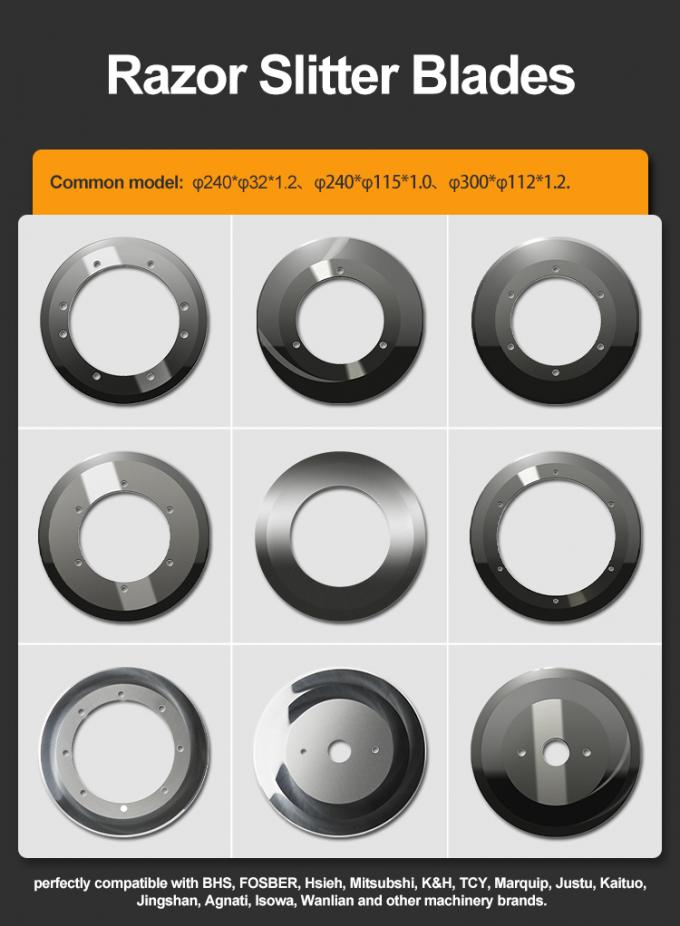 Ligne de d&eacute;coupe lame de papier ondul&eacute; pour couper du carton rasoir circulaire couteau &agrave; d&eacute;couper pour les machines de d&eacute;coupe de rouleaux de papier lames 0