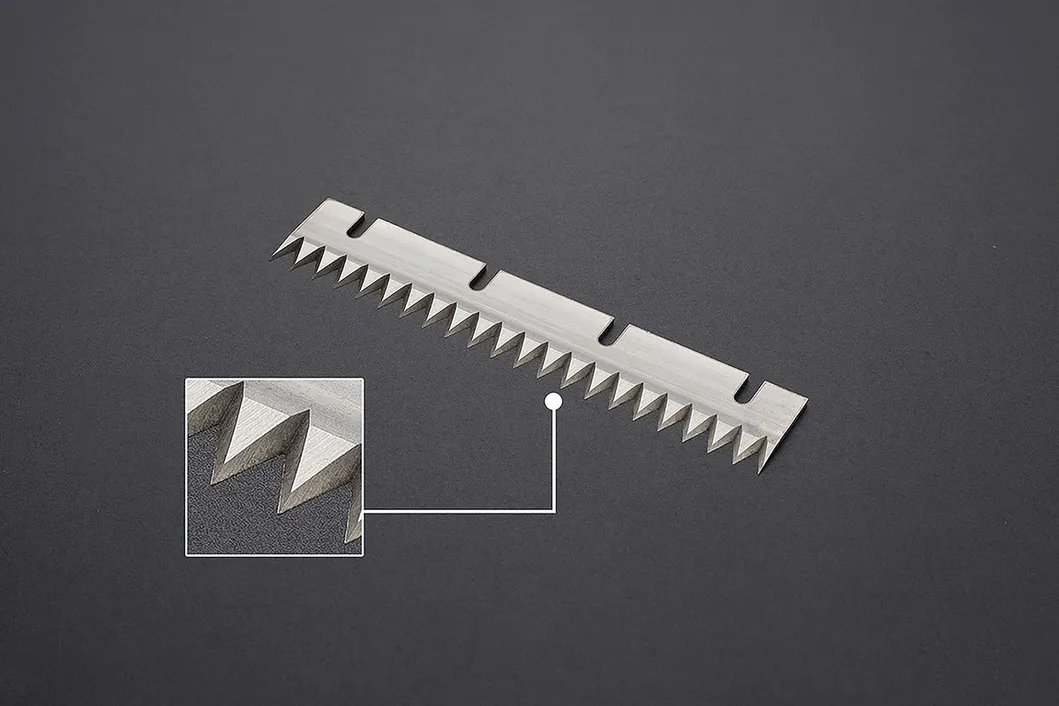 couteaux de coupe de papier en plastique lames de coupe de dents emballage lames dentées lames de scie 6